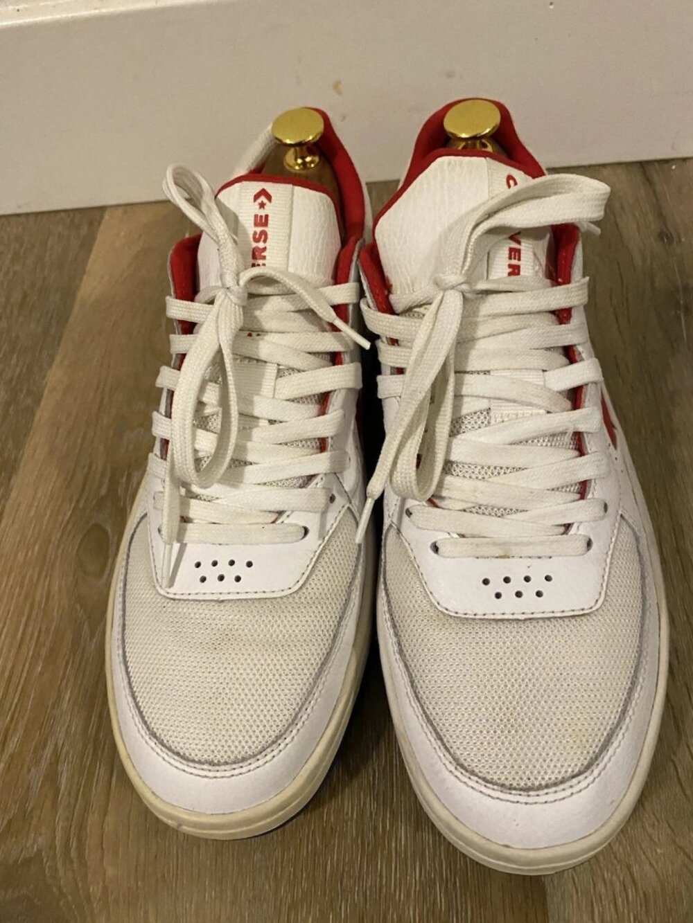 Converse Rival White Red Blue Men's Low Top Lace Up Athletic Sneakers